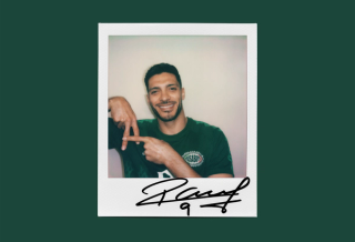 Raúl Jiménez wearing a Mexico-inspired green Nike jersey by PAISABOYS, a brand based in Los Angeles.