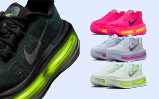 Four different Nike Vomero Premium running shoes set to release between Fall 2025 and Spring 2026.