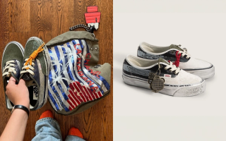 Premium Vans Authentic styles inspired by Chanel's 'La Habana' bag.