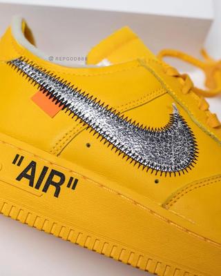Brand New Off-White x Nike Air Force 1 '07 Low Gold Lemonade