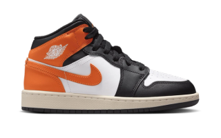 Grade School Air Jordan 1 Mid "Shattered Backboard" (Leather)