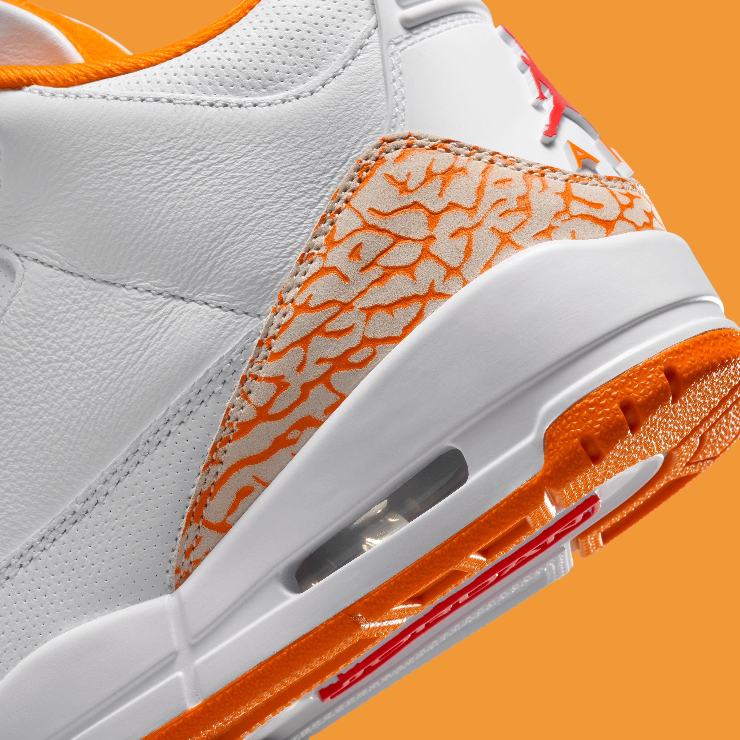 white and orange 3's
