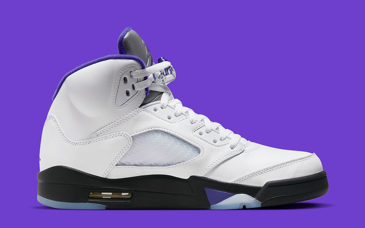 Jordan 5 white purple clearance blue