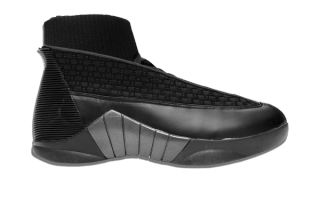 Speculative mock-up of the Air Jordan 15 "Black Pack" retro.