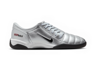 Nike's Total 90 III indoor football shoe in a "Metallic Silver" makeover.