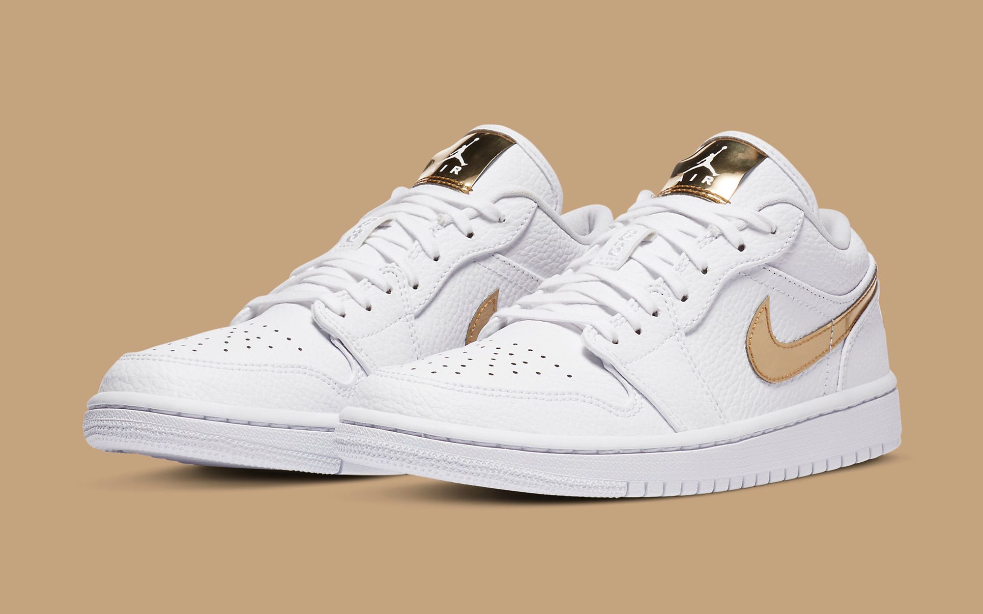 The White/Metallic Gold Air Jordan 1 Low Returns Fall 2024 | House