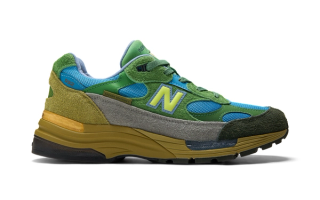 Salehe Bembury's green-clad New Balance 992 collaboration.