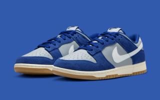 Nike Dunk Low “Wolf Grey/Deep Royal” Gets Gum-Soled Finish