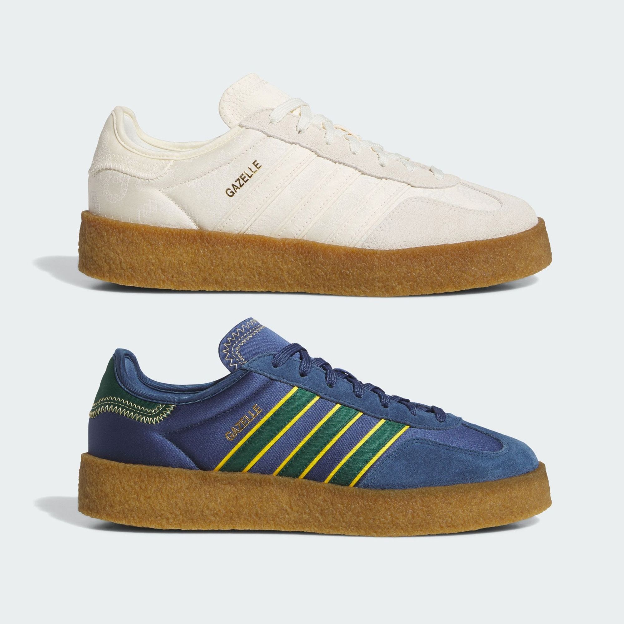 adidas x CLOT by Edison Chen ☆ Gazelle Bold ‘Crepe Sole’ CLOT × adidas Originals Gazelle Indoor by Edison Chen Ivory