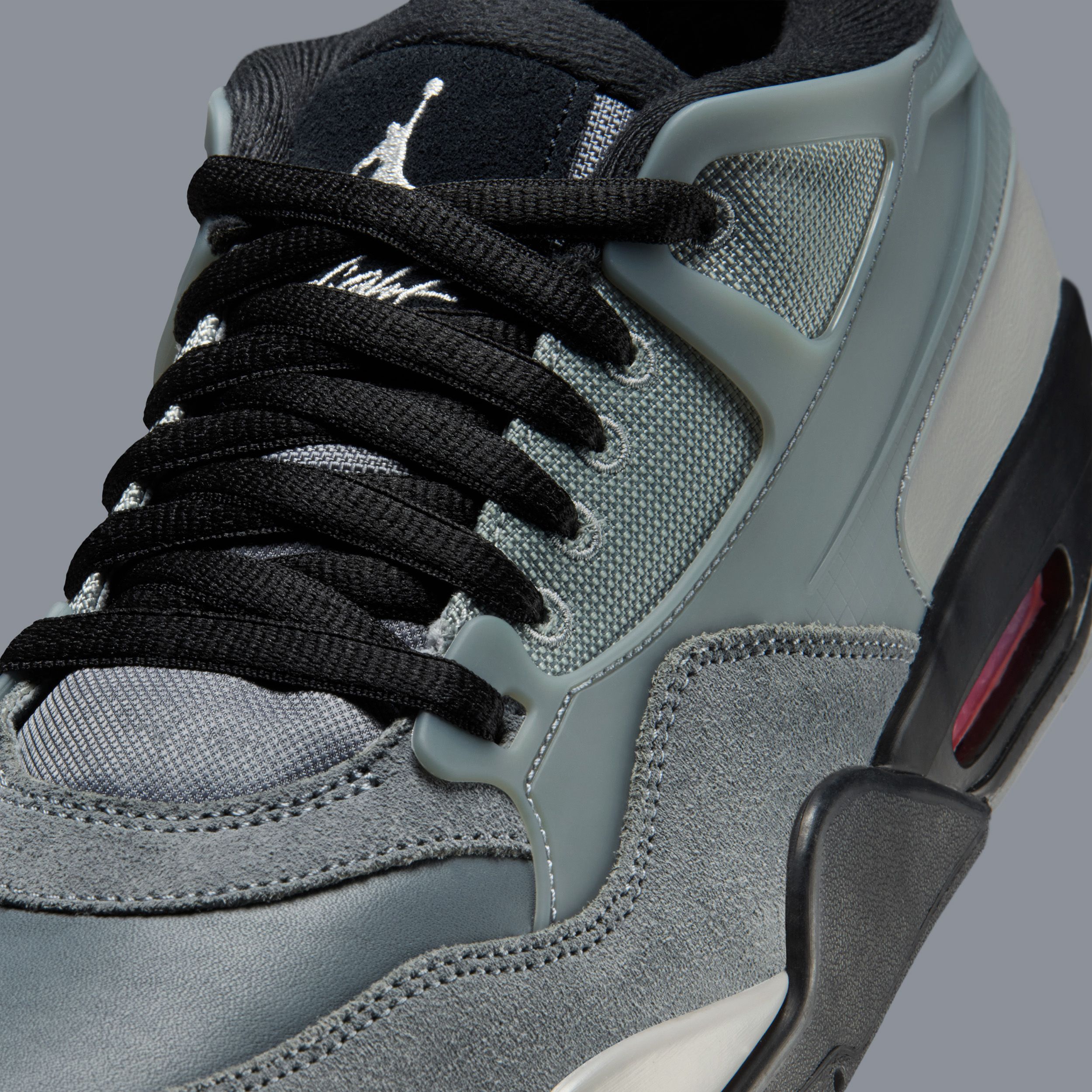 jordan 4 cool grey black laces