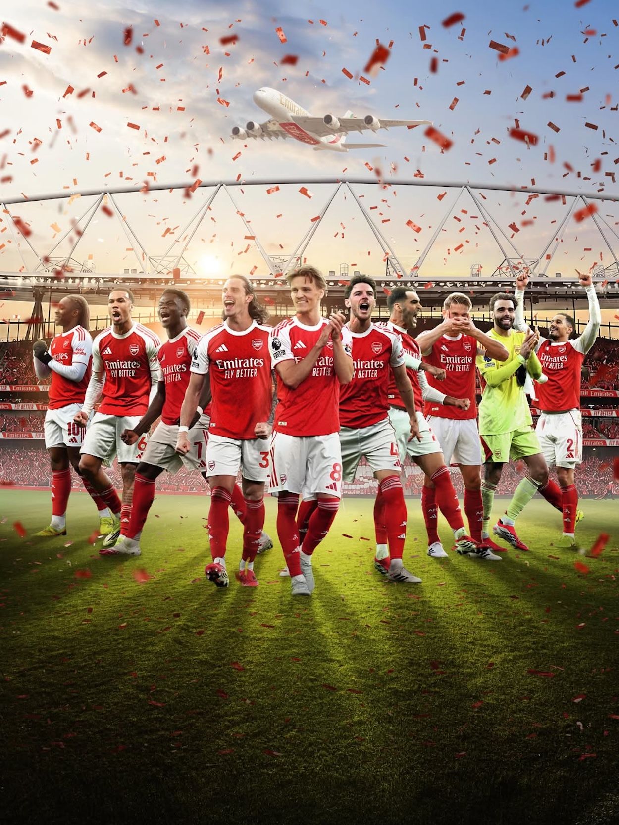 2025-26 Arsenal Premier League Winners. Photo via @emirates on Instagram.