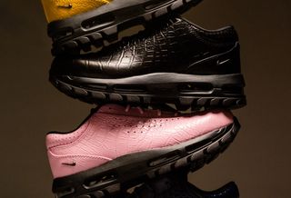 Yellow, Black, Pink & Navy Gator Nike Air Max Goadome Lows. Photo via @soleclassics on Instagram.