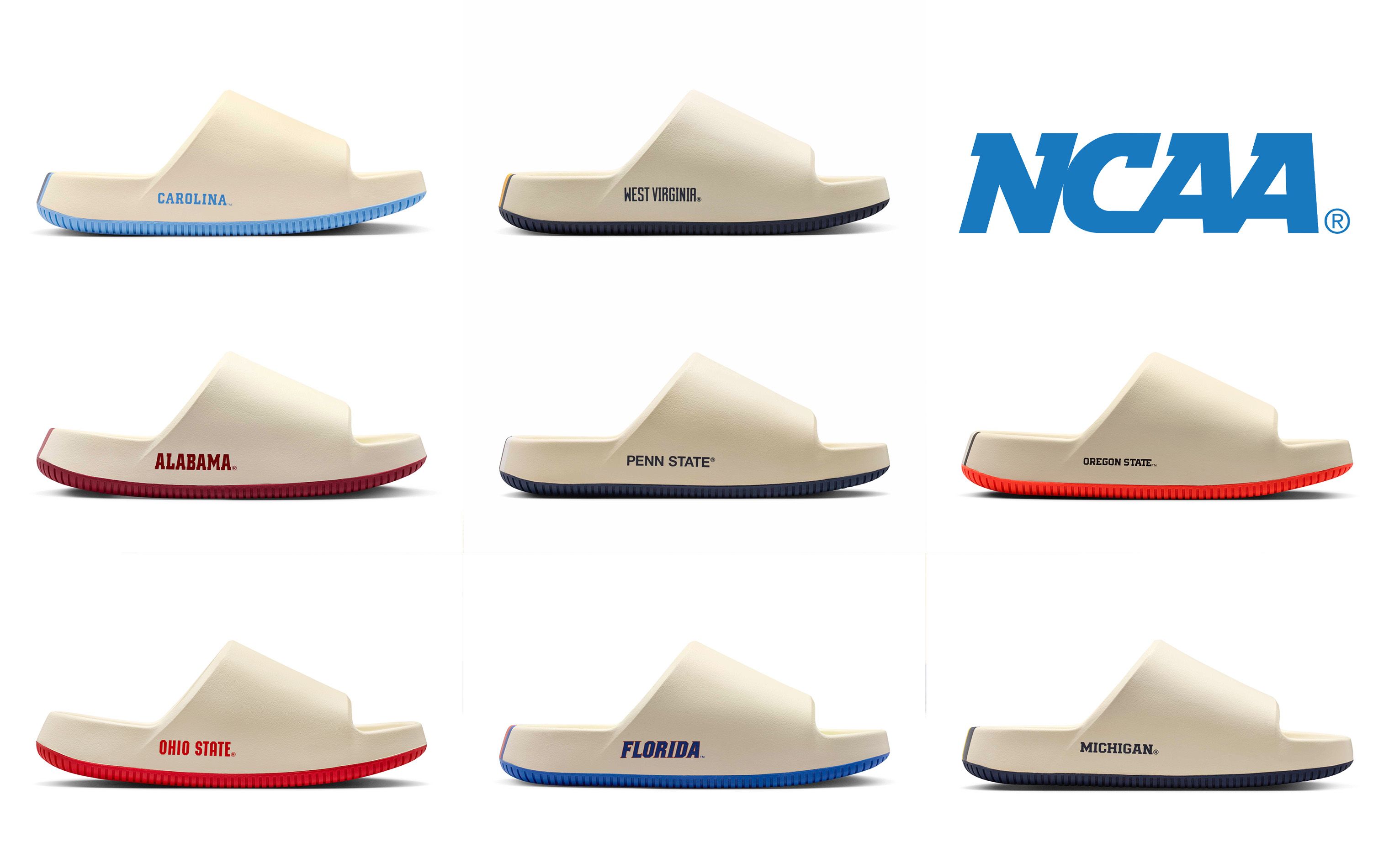 Nike Expands Its NCAA Footprint With Calm Slide 2.0 Collection