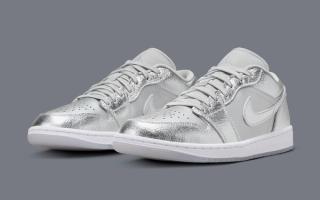 The Air Jordan 1 Low Comes Covered in Crinkled Chrome