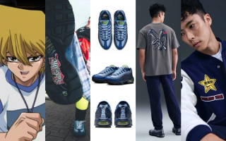 Air Max 95 and apparel from the Yu-Gi-Oh! x Nike collaboration.