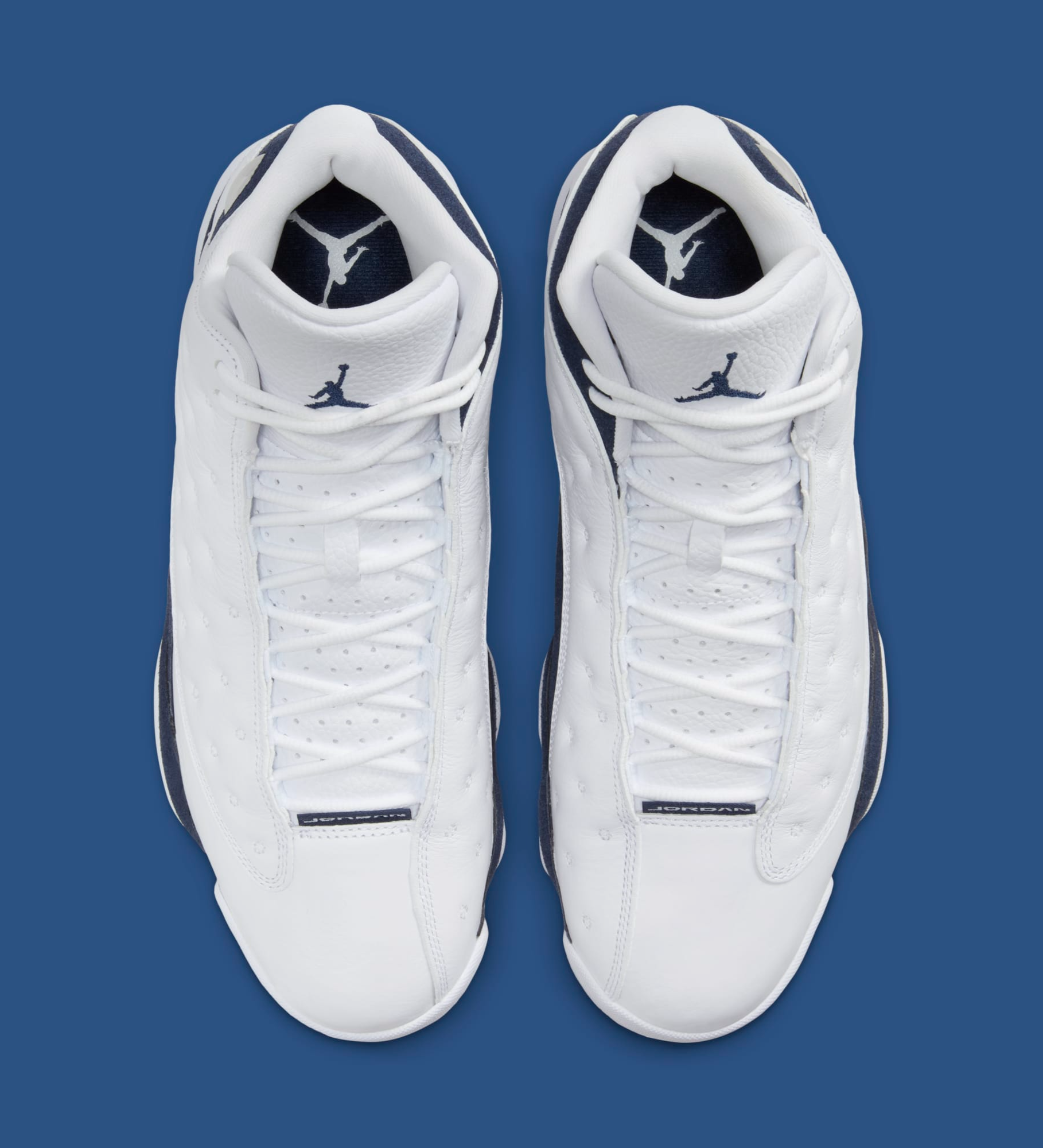 white and navy blue 13s
