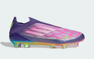 Lamine Yamal's Adidas F50 Elite Laceless in "Purple/Lucid Lemon."