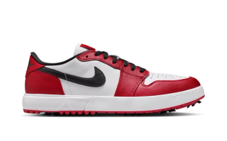Air Jordan 1 Low OG Golf Spike “Chicago” shoe.