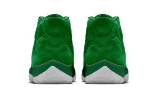 Speculative mock-up of the green-colored Air Jordan 11 "Monstars" retro celebrating the 30th anniversary of Space Jam.