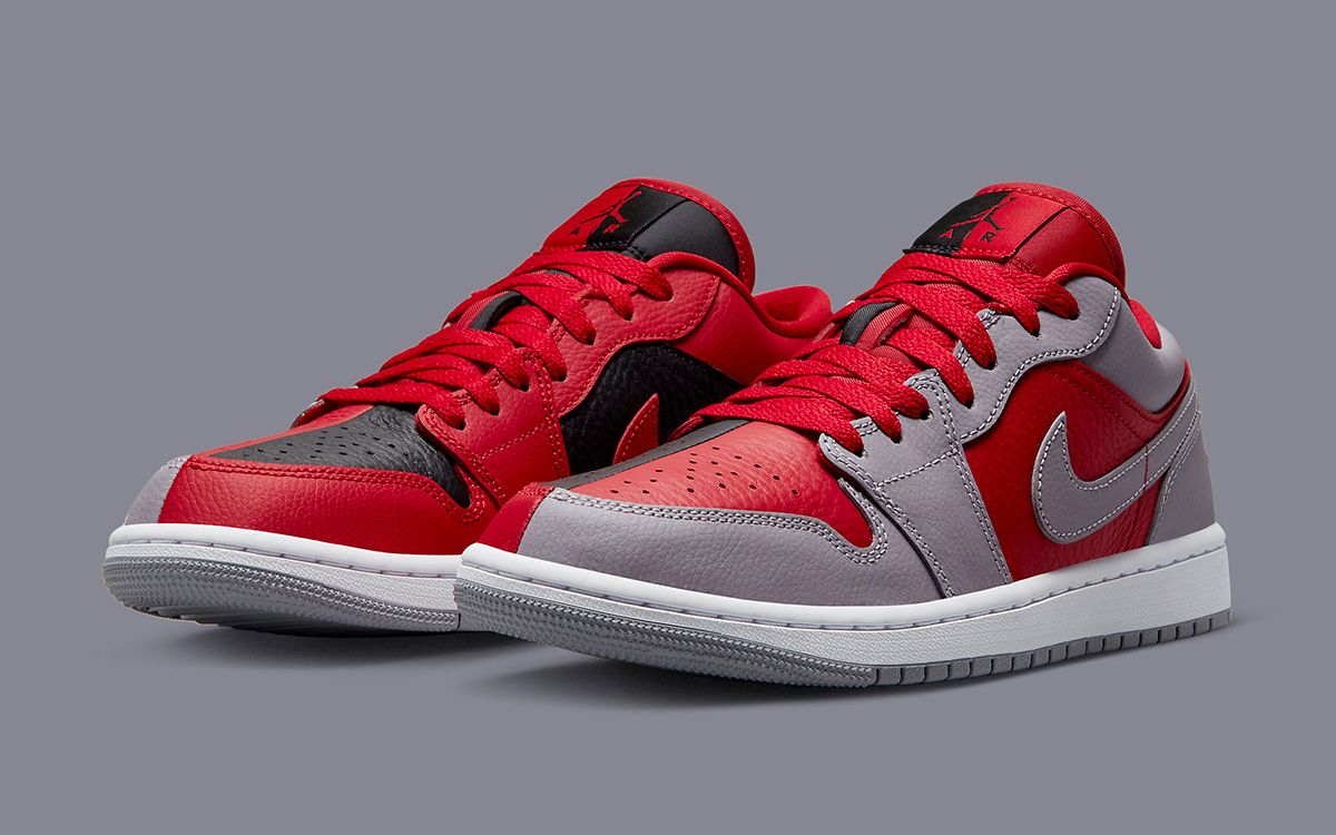 Air Jordan 1 Low SE Split Grey Red DR0502-600