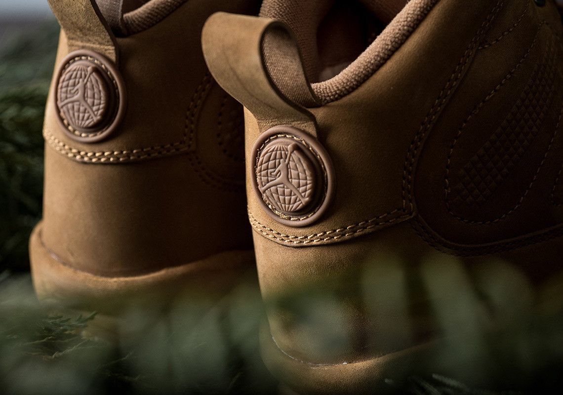 Jordan 9 hotsell wheat on feet