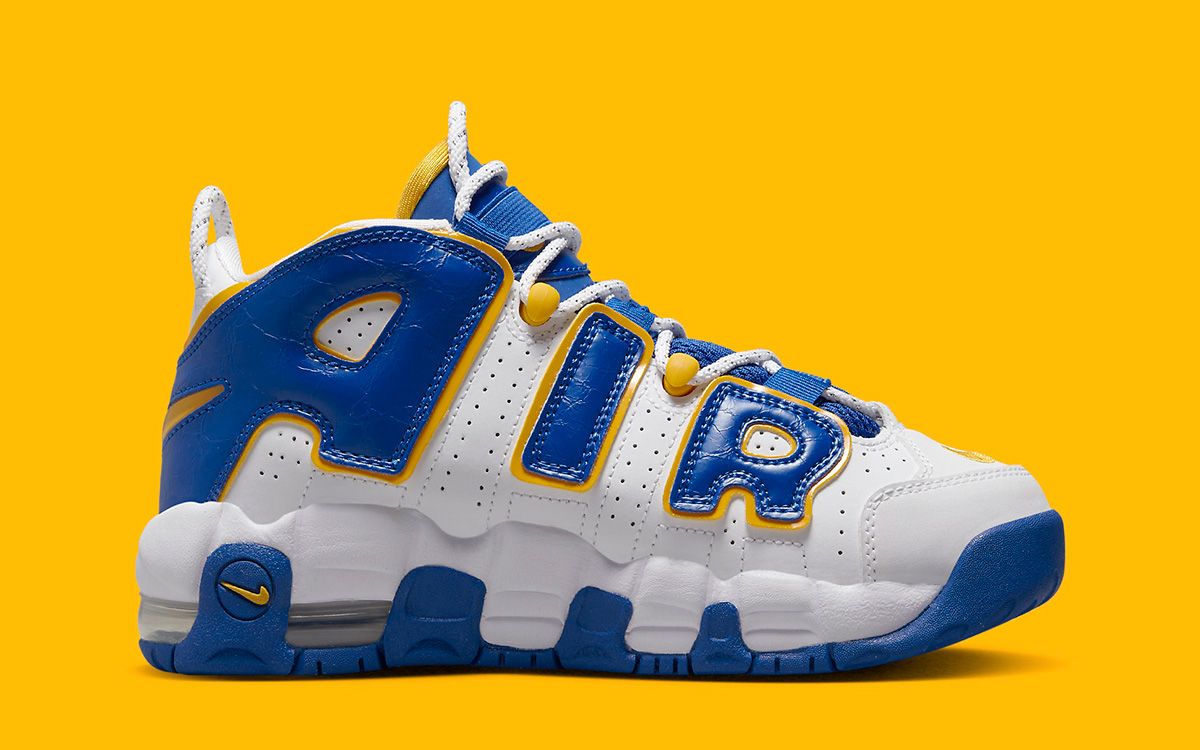 スニーカー Nike Air More Uptempo Game  Yellow Ochre DZ2759-141 Nike Air More Uptempo Game Royal Yellow Ochre (GS) - DZ2759