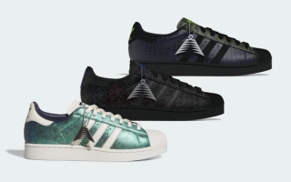 Three pairs of the Anthony Edwards x Adidas Superstar II collaboration.