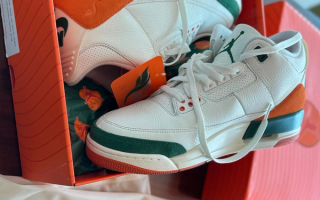 First Look: SoleFly x Air Jordan 3 "Miami Hurricanes" 