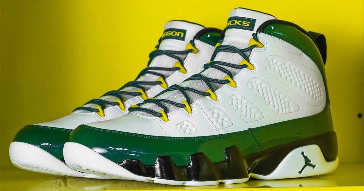 Baskets air Jordan 9 Retro
Oregon Ducks (PE)