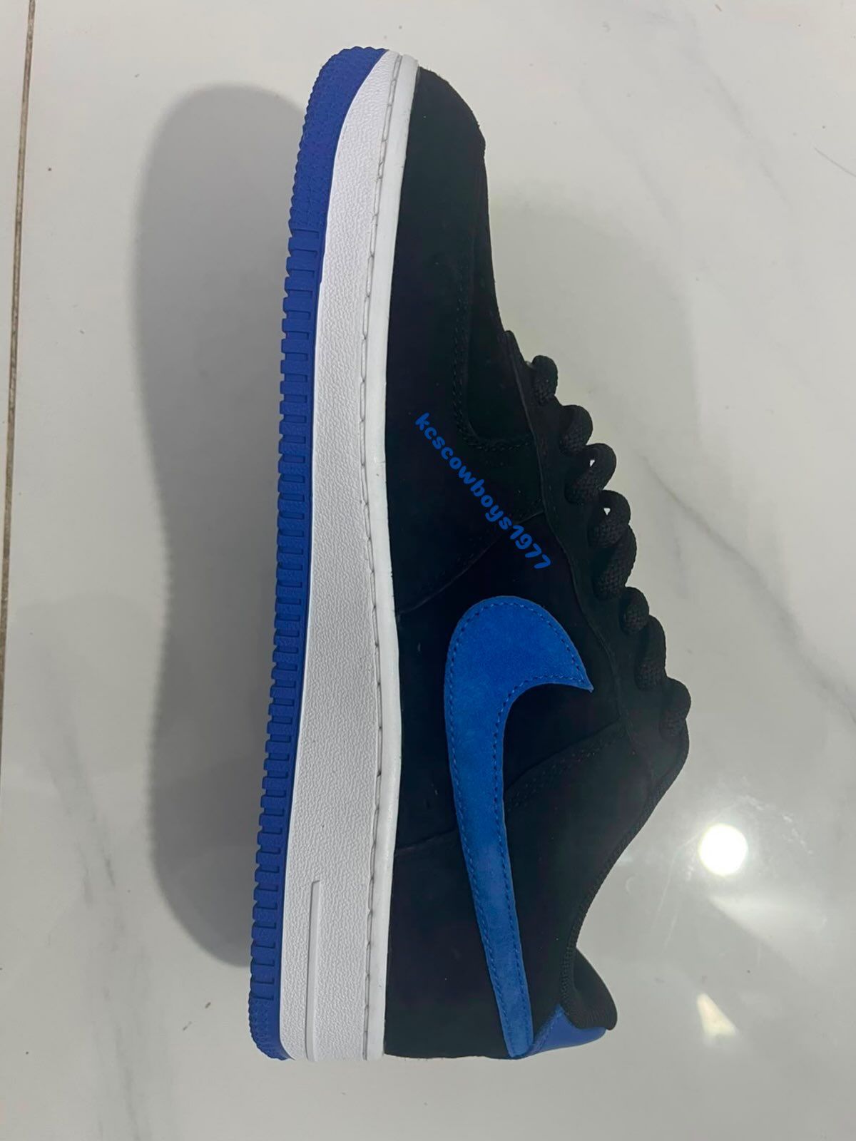 Instant Skateboards x Nike SB Air Force 1 "Royal" Sample (SKU: IV5289-002). Photo via @kcscowboys1977 on Instagram.