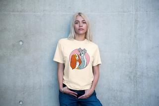 Lady and the Tramp Disney Bobby Kim T-Shirt for Adults in Ivory.