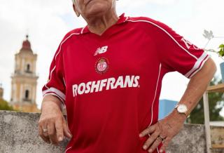 Model in Mexico wearing Toluca FC's Apertura 2026 Home Jersey by New Balance Football.