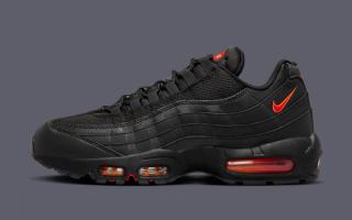 Nike Peppers a Triple Black Air Max 95 With Firey Orange Accents