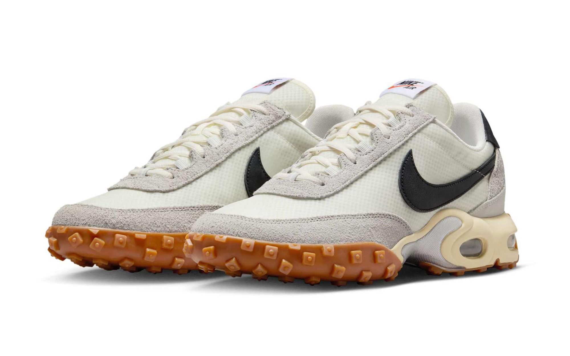 nike waffle racer black sail white