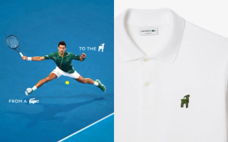 Lacoste's "The GOAT" collection for tennis player Novak Djokovic.