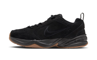Men's Nike Air Monarch SE "Black/Gum" (SKU: IB2281-001). Photo via Nike.