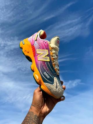Salehe Bembury's multi-colored New Balance 1000 collaboration.