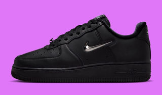 Women's Nike Air Force 1 Low Jewel "Black/Metallic Silver" (SKU: IV6039-001). Photo via Nike.