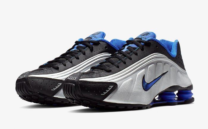 靴 Nike Shox R4 Blue Tint 24.5 Nike Shox R4 Racer Blue Metallic Silver (Women's) - HJ7303