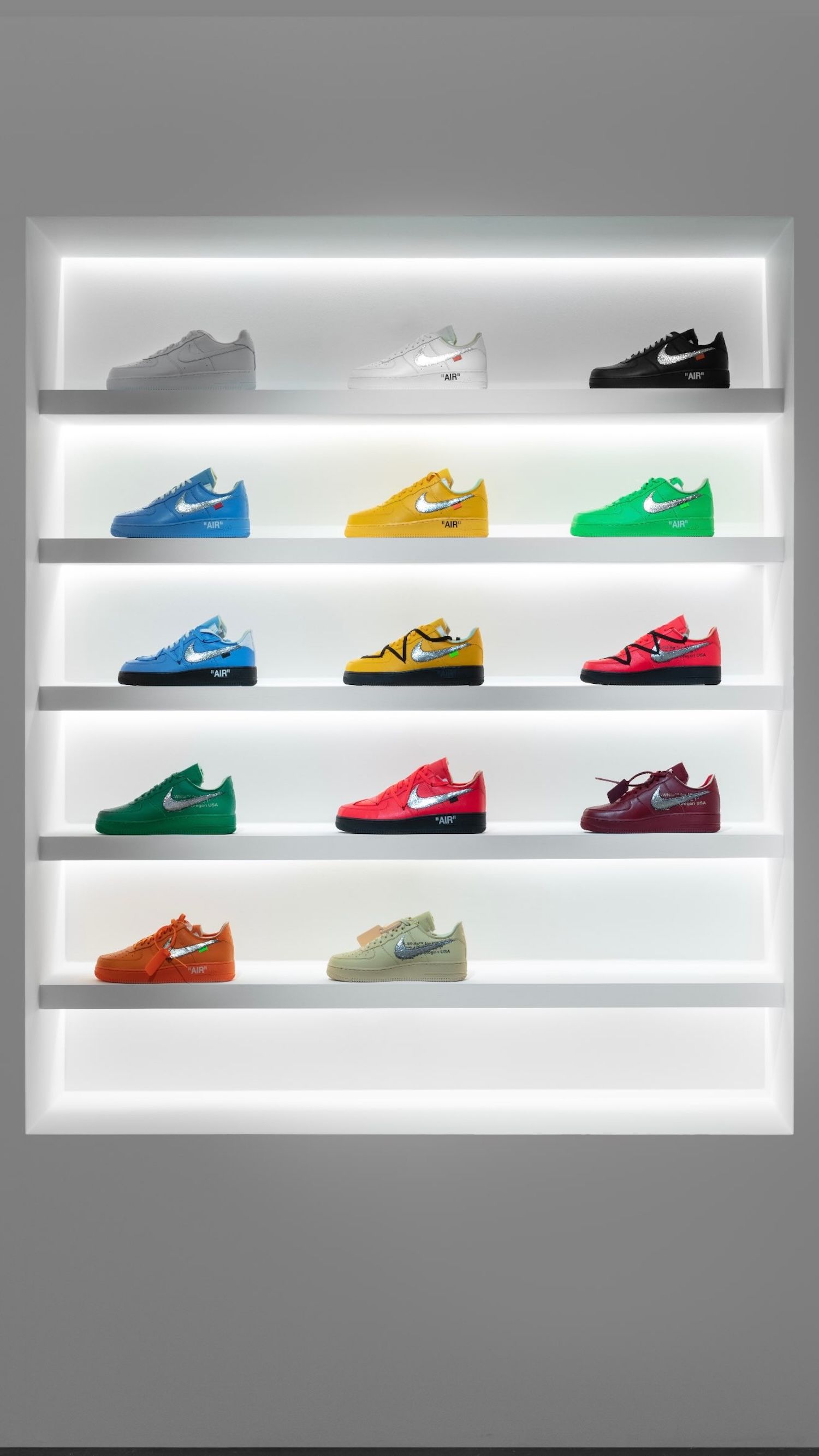 Nike Air Force 1s by Virgil Abloh. Photo via @robbiedigital88 on Instagram Stories.