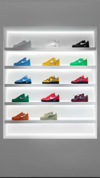 Nike Air Force 1s by Virgil Abloh. Photo via @robbiedigital88 on Instagram Stories.
