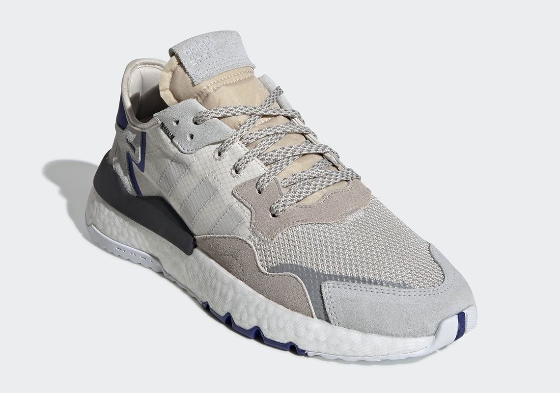 Adidas Nite Jogger in Raw White/Grey/Active Blue NWT adidas Nite Jogger White Active Blue for Sale | Authenticity  main image 2