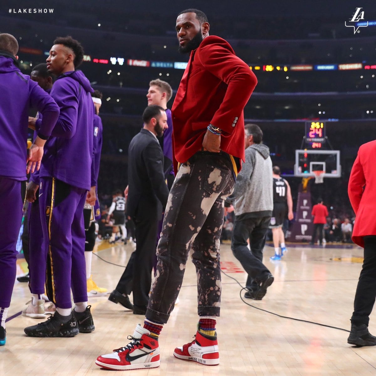 LeBron James // OFF-WHITE x Air Jordan 1