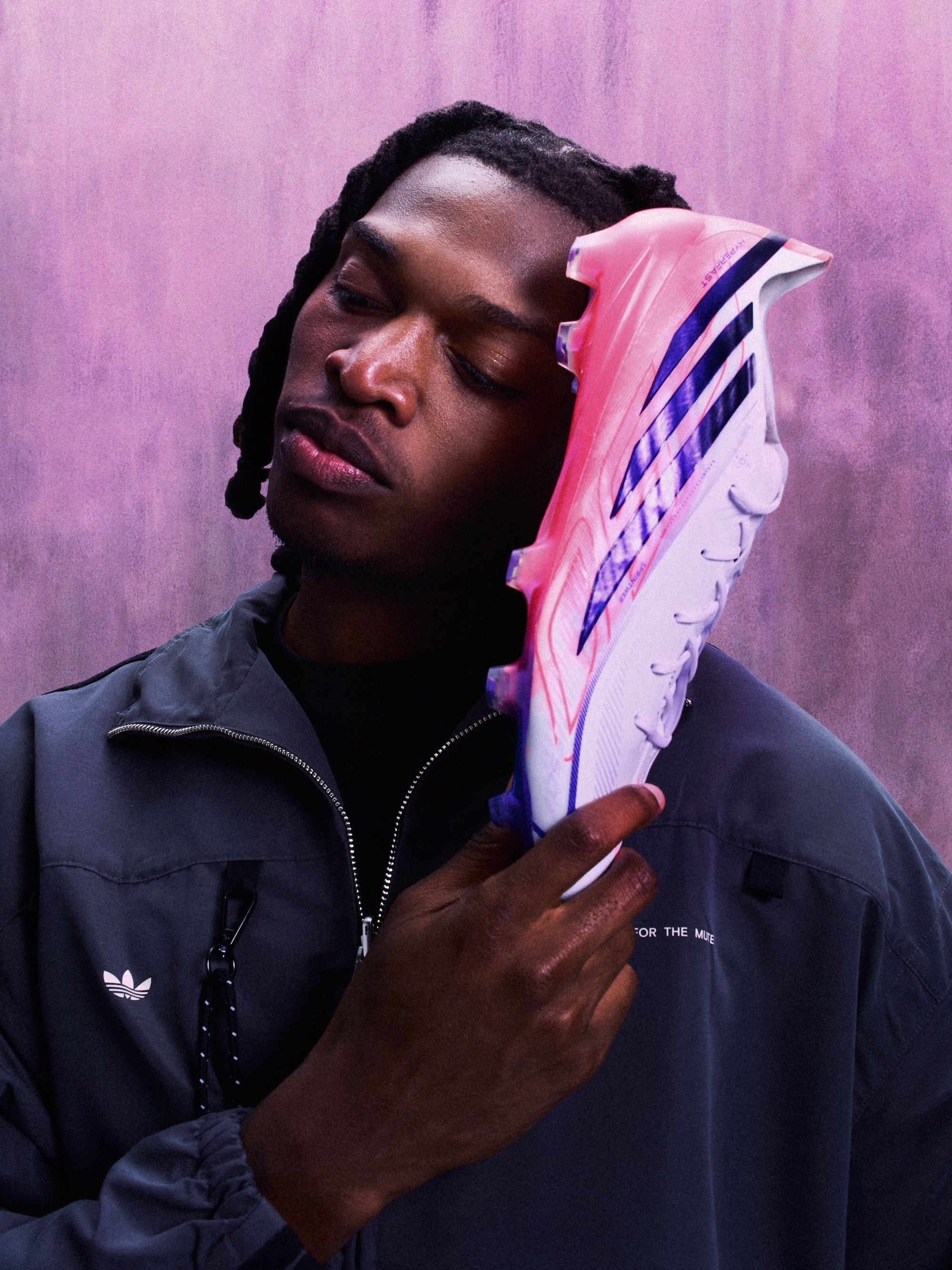 Rafael Leão for adidas "Chaos vs Control" F50 HYPERFAST Boots. Photo via adidas.