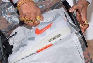 Patta's white and orange-clad Nike Air Max 1.