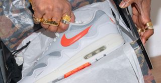 Patta's white and orange-clad Nike Air Max 1.