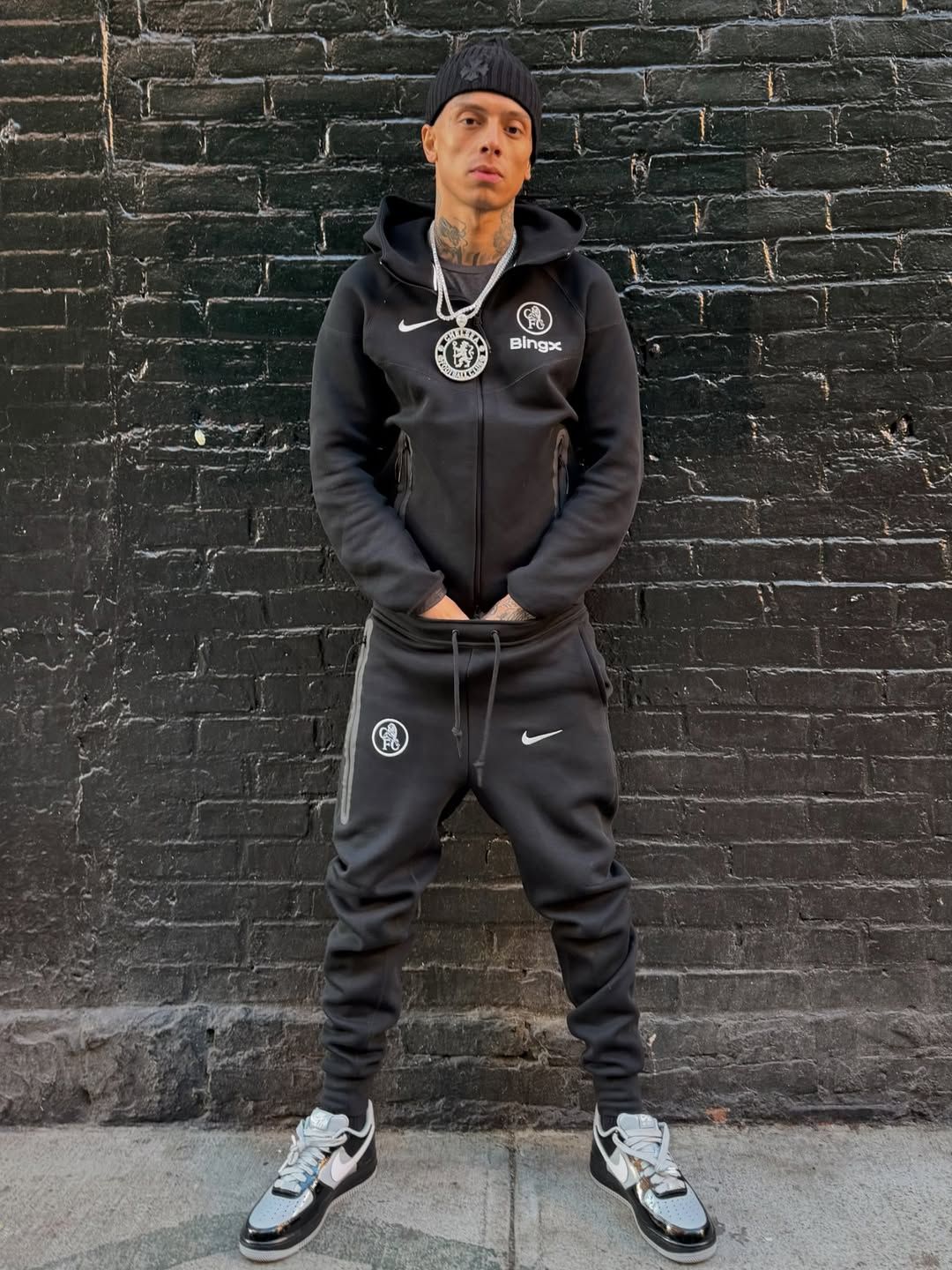 Central Cee in new Nike Air Force 1s