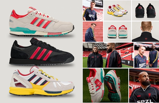 adidas SPZL F.C. Club Collection featuring sneakers & apparel inspired by Arsenal, Manchester United & Liverpool.