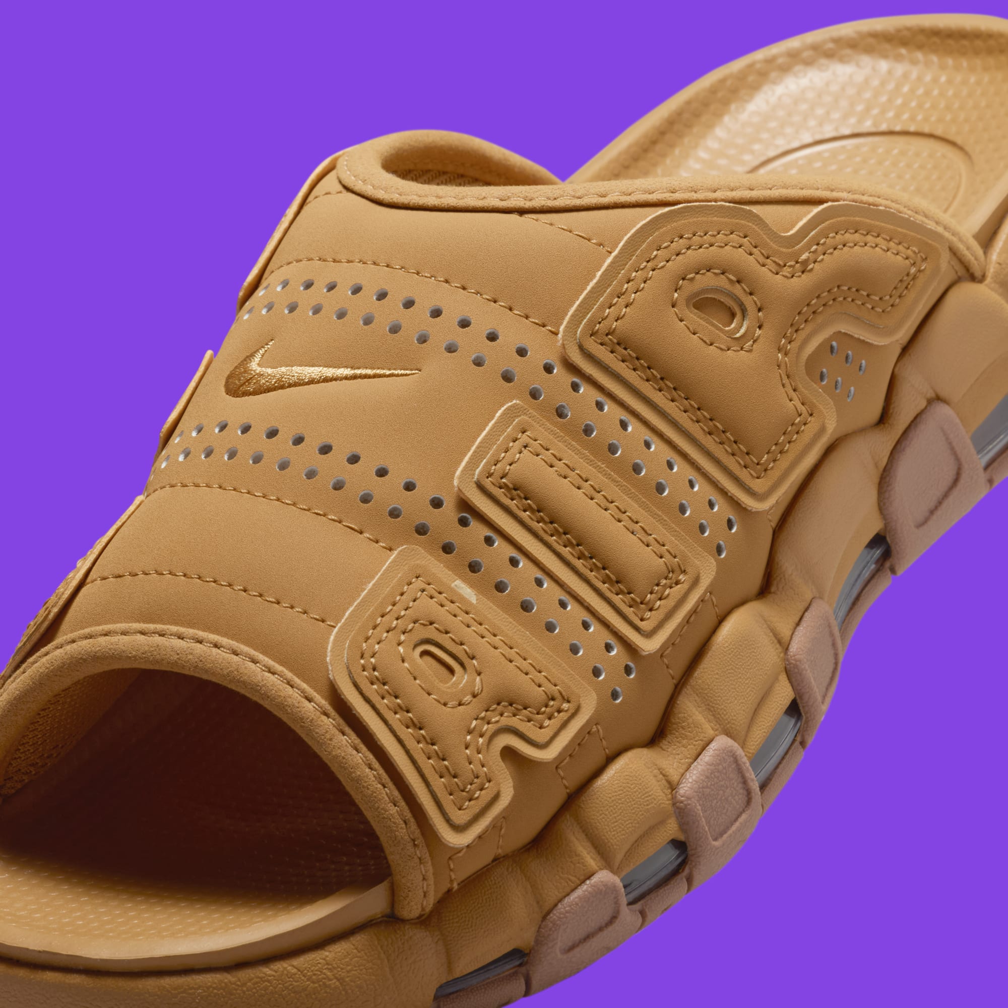 Nike Air More Uptempo Slide【Flax】 Official Images // Nike Air More Uptempo Slide 'Flax