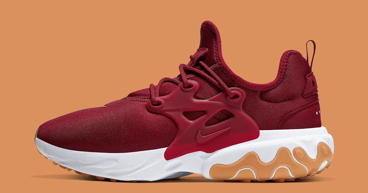 Nike React Presto Men\'s Team Red Gum Sneakers Size 9.5 AV2605-601 Nike React Presto Team Red for Sale | Authenticity  main image 3